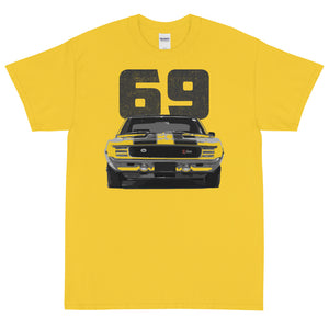 1969 Chevy Camaro RS Z28 Muscle Car Short Sleeve T-Shirt