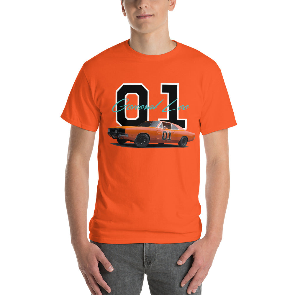General Lee 1969 Orange Muscle Car Short Sleeve T-Shirt