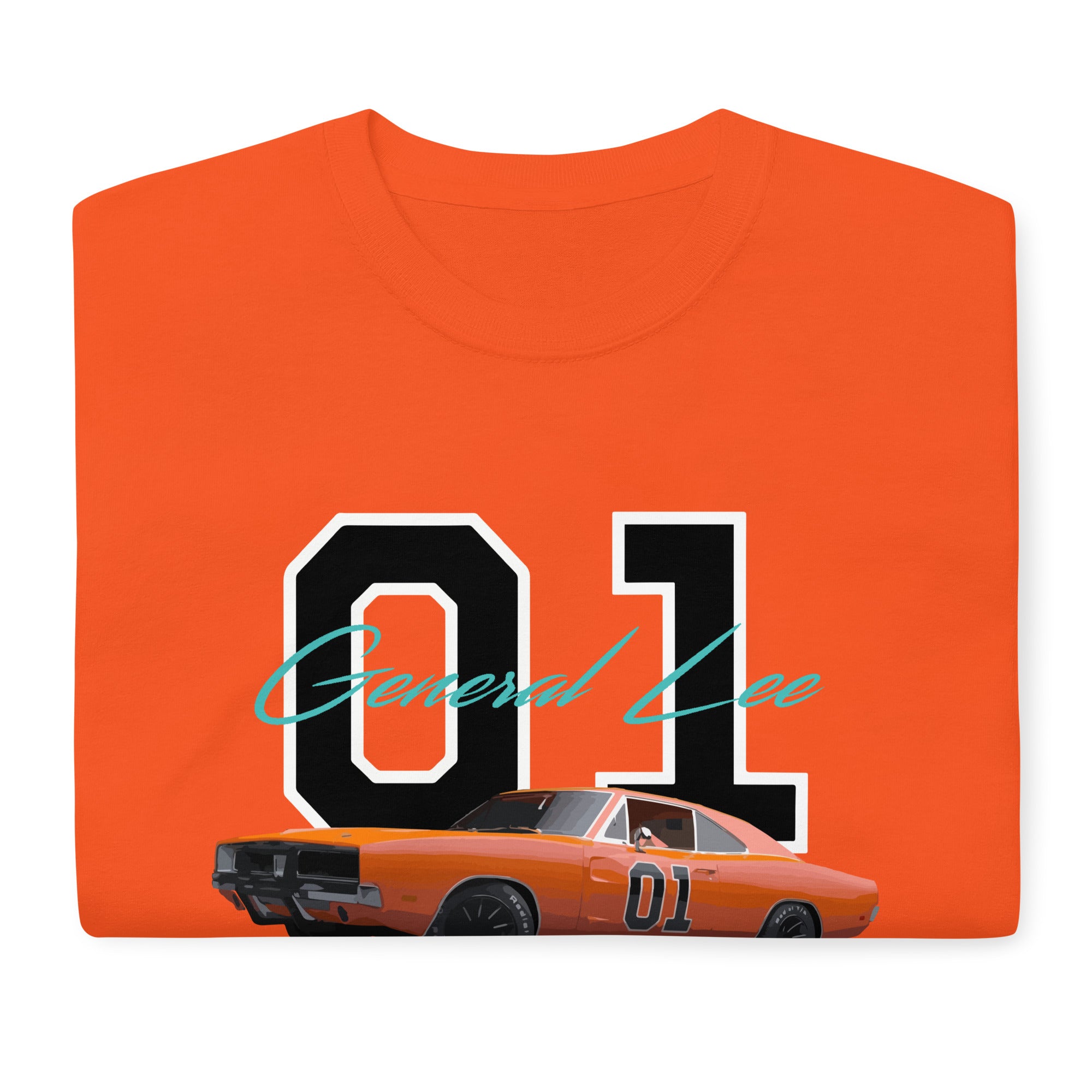 General Lee 1969 Orange Muscle Car Short Sleeve T-Shirt