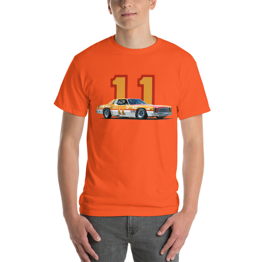 Cale Yarborough 1977 Race Car Orange Short Sleeve T-Shirt