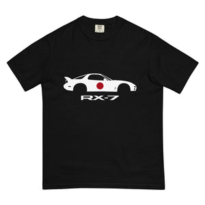 RX-7 JDM Tuner Stencil Japanese Rotary Engine Sportscar RX7 Driver Men’s garment-dyed heavyweight t-shirt