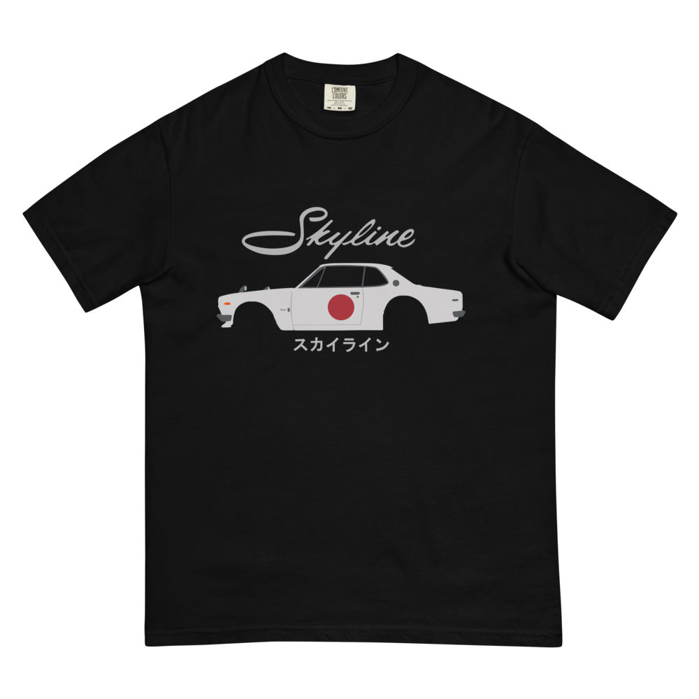 Skyline Hakosuka GT-R Japanese JDM Vintage Datsun GTR Art Men’s garment-dyed heavyweight t-shirt