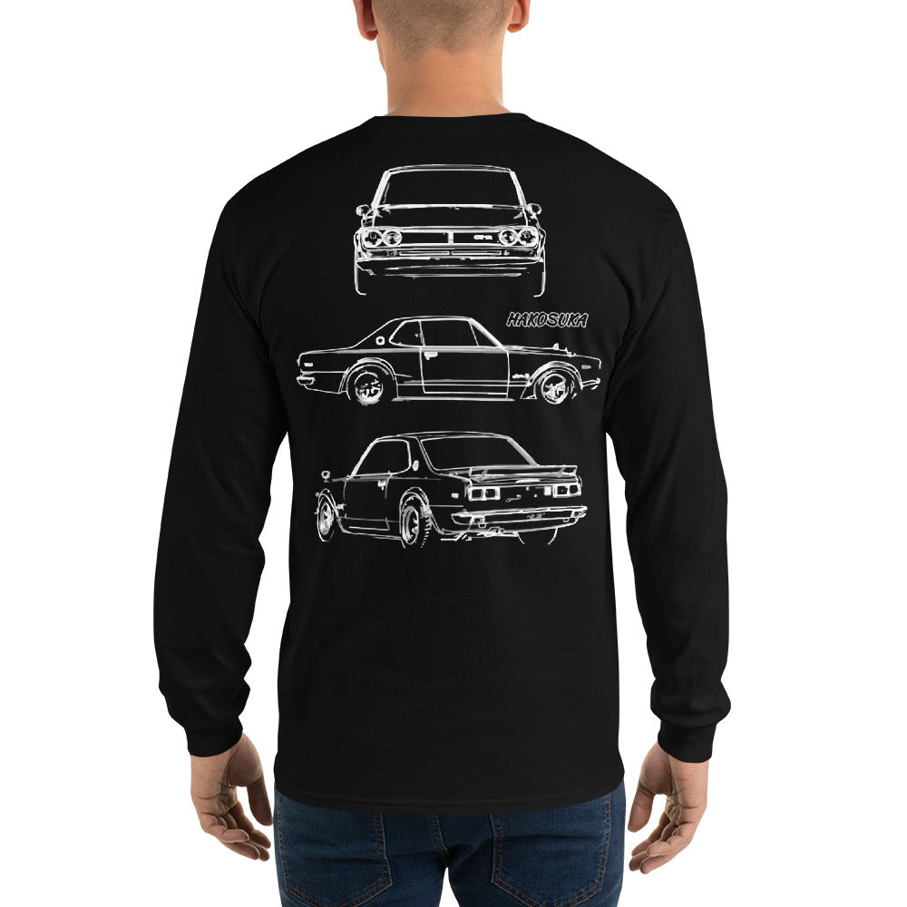 1971 Datsun Skyline GTX Hakosuka GT-R JDM Long Sleeve Shirt
