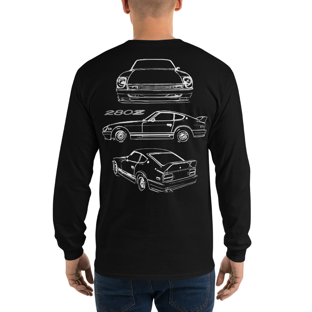 1978 Datsun 280z Vintage JDM Tuner Collector Car Men’s Long Sleeve Shirt