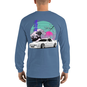 RX7 Japanese Vaporwave JDM Japan Tea Tuner Racing Men’s Long Sleeve Shirt