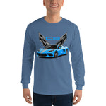 Rapid Blue 2023 Corvette C8 Owners Gift Men’s Long Sleeve Shirt