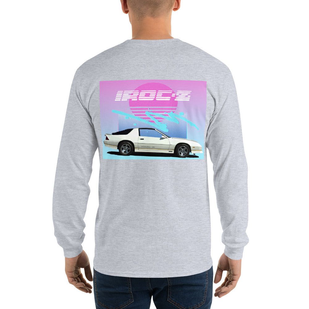 Camaro IROC-Z Vaporwave Jazz Aesthetic Men’s Long Sleeve Shirt