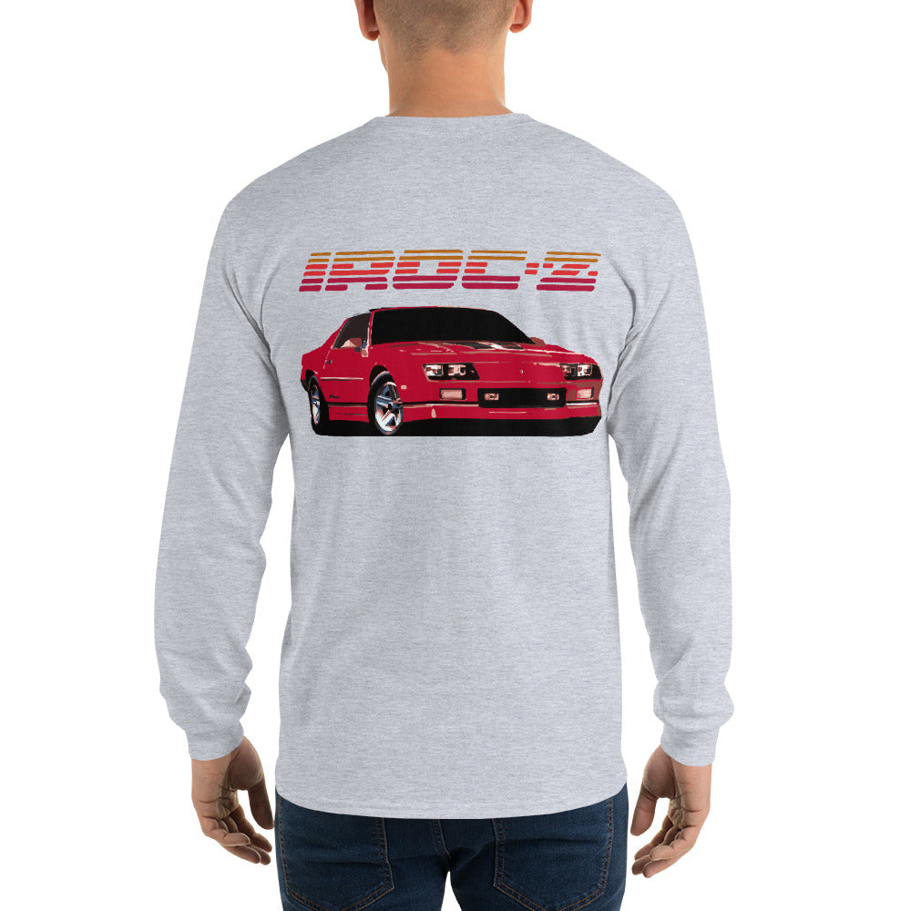 Red Camaro IROC-Z Third Gen Car Men’s Long Sleeve Shirt