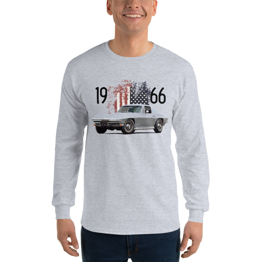 1966 Corvette C2 Classic Car Owner Gift Men’s Long Sleeve Shirt