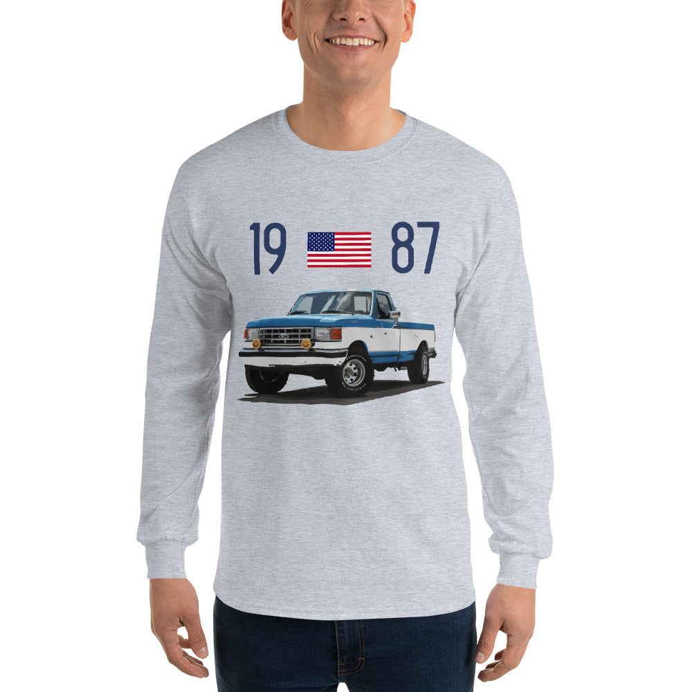 1987 Ford F150 Pickup Truck Owner Gift Men’s Long Sleeve Shirt