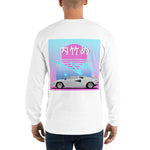 80s White Countach Vaporwave Aesthetic Men’s Long Sleeve Shirt