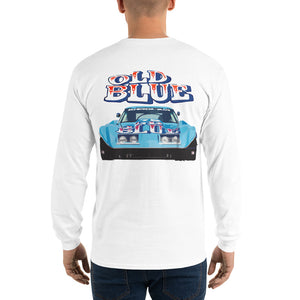 Chevy Corvette Wide Body Race Car Old Blue Men’s Long Sleeve Shirt