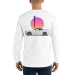 GTR R34 Skyline JDM Vaporwave Aesthetic Sun Street Racing Long Sleeve Shirt