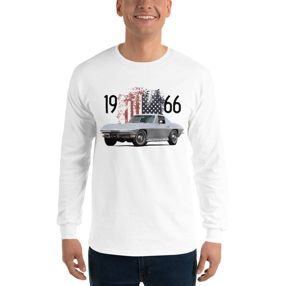 1966 Corvette C2 Classic Car Owner Gift Men’s Long Sleeve Shirt
