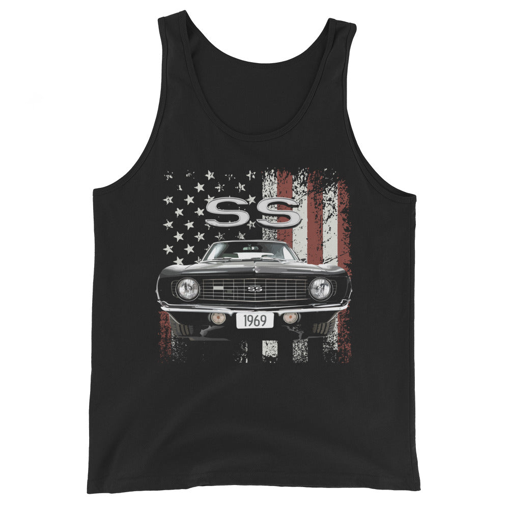 1969 Chevy Camaro SS Muscle Car USA Unisex Tank Top