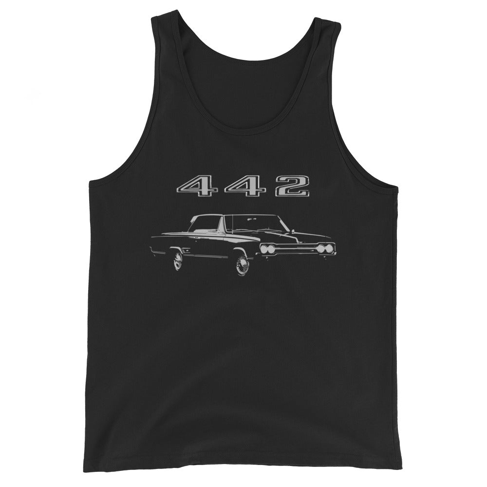 1965 Olds 442 Club Coupe American Classic Car Unisex Tank Top