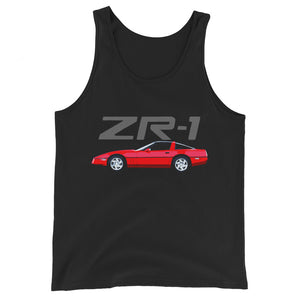 1990 Red Corvette C4 ZR-1 ZR1 4th Gen Vette Driver Custom Car Club Tank Top