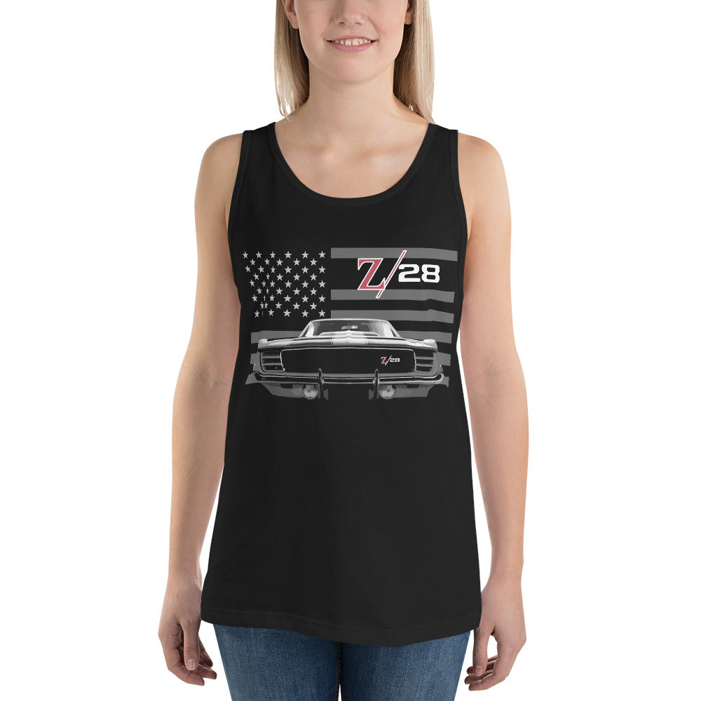 Vintage Chevy Camaro Z/28 1st Gen Z28 Muscle Car Club Tank Top