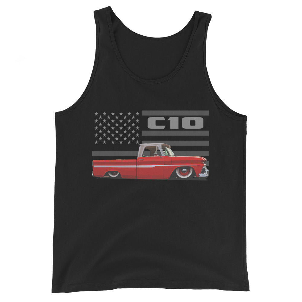 1964 Chevy C10 Red Antique Pickup Truck Collector Gift Tank Top
