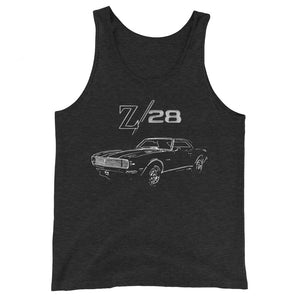 1967 Chevy Camaro Z28 Z/28 Antique Classic Muscle Car Owner Gift Unisex Tank Top