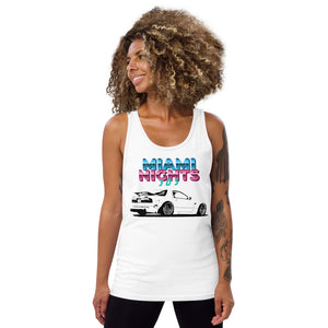 White RX-7 Miami Nights Car Club JDM Street Race Custom Chillwave Tank Top