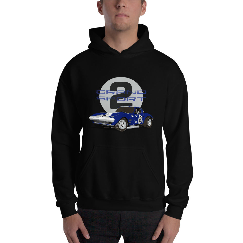 1963 Chevrolet Corvette Sting Ray Coupe Short-Sleeve Unisex Hooded Sweatshirt