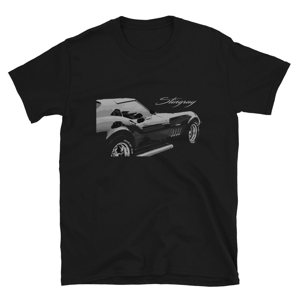1969 Corvette Stingray Black Short-Sleeve Unisex T-Shirt