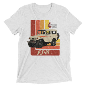 Retro FJ40 Vintage Style Tri-blend Short sleeve t-shirt