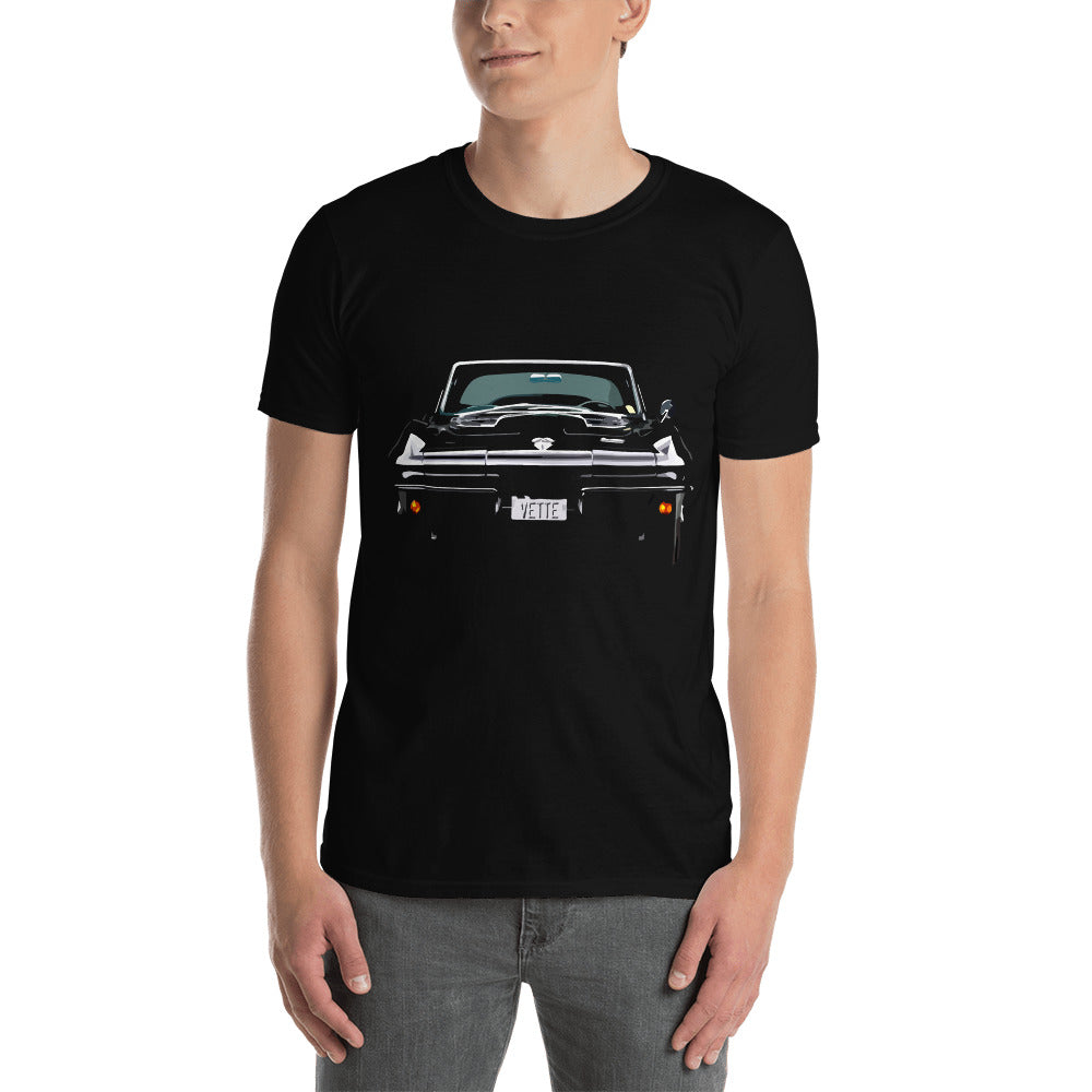 Black C2 Corvette Front Short-Sleeve Unisex T-Shirt