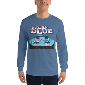 Old Blue Vintage Corvette Race Car Men’s Long Sleeve Shirt