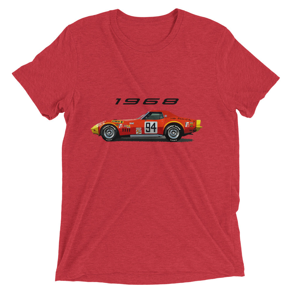 1968 Corvette L88 Racer Short sleeve Tri-blend t-shirt