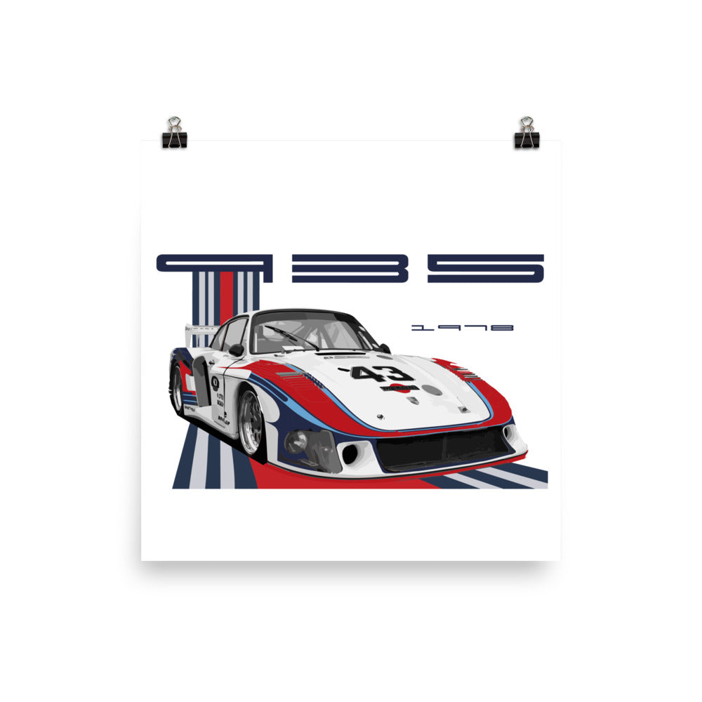 Retro Racing 935 Race Car Poster