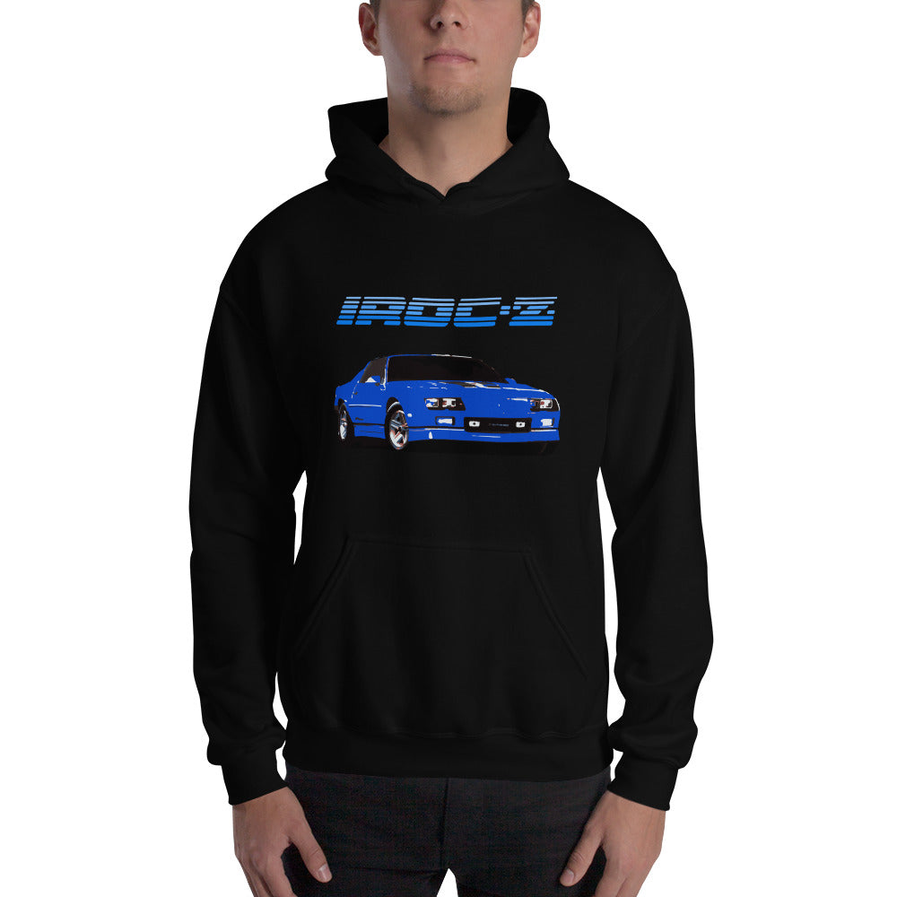 1980's Camaro Blue IROC-Z Hooded Sweatshirt