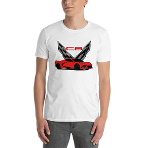 2020 Red Chevy Corvette C8 Short-Sleeve Unisex T-Shirt