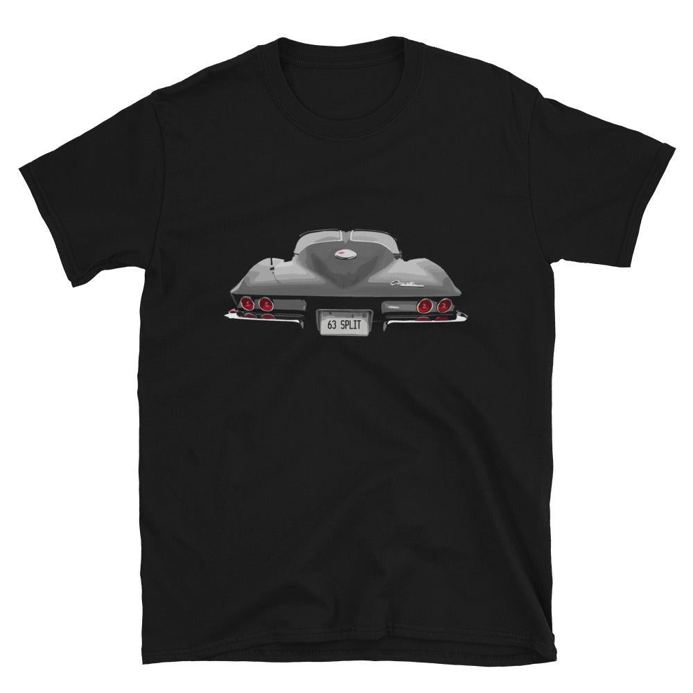 1963 Split Window Corvette Black Short-Sleeve T-Shirt