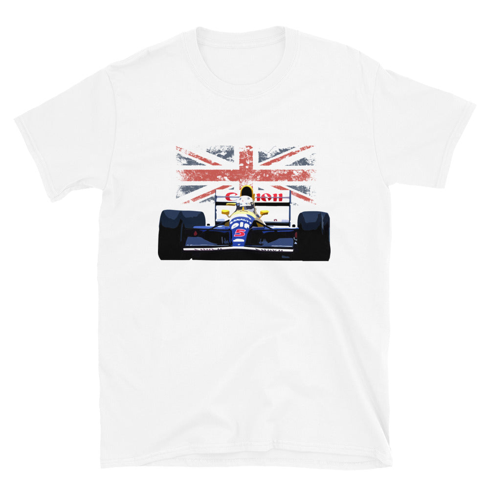 FW14 Nigel Mansell F1 British Grand Prix Short-Sleeve Unisex T-Shirt