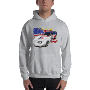 1974 Greenwood Wide Body Chevy Corvette Race Car Hooded Sweatshirt