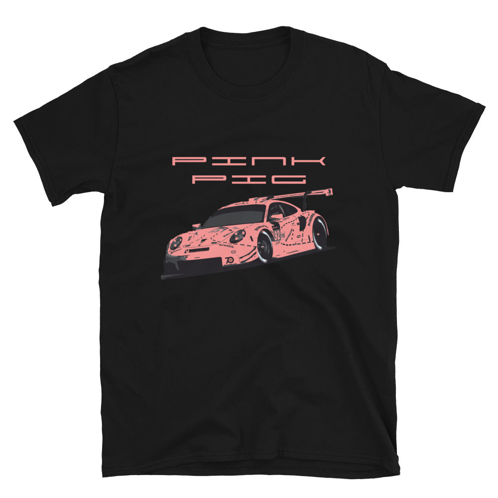 2018 Pink Pig Retro Race Car T-Shirt 3XL