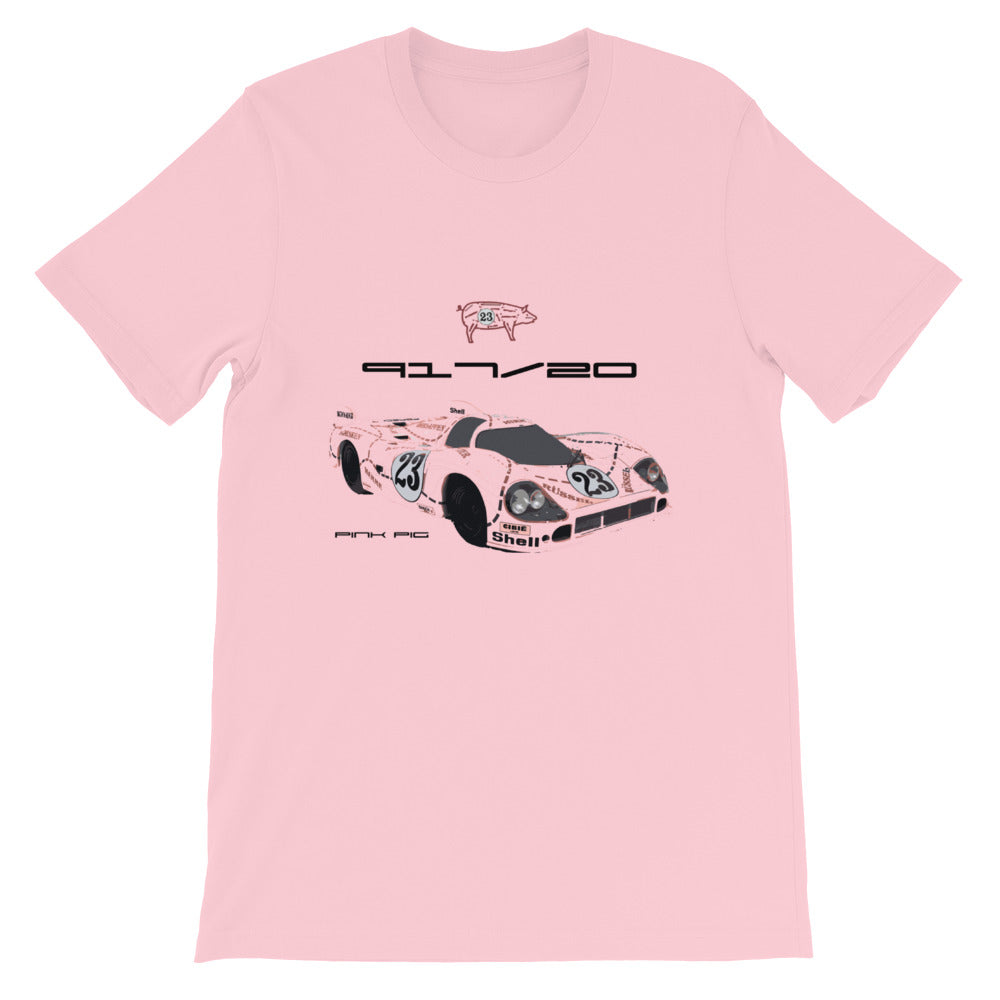 Pink Pig 917/20 Vintage Race Car Short-Sleeve Unisex T-Shirt