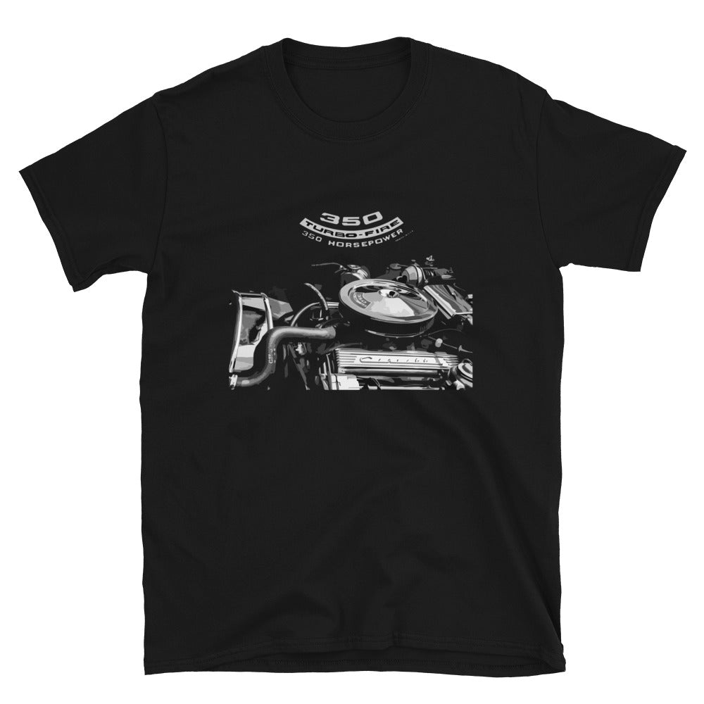 Vintage Corvette Engine 350 cu in Small Block Short-Sleeve Unisex T-Shirt
