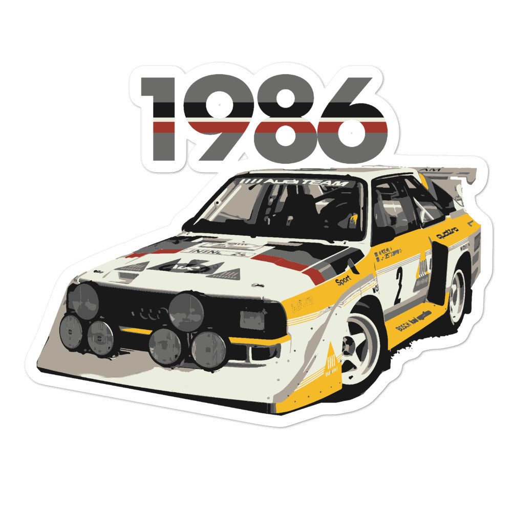 1986 S1 E2 Rally Race Car Bubble-free sticker