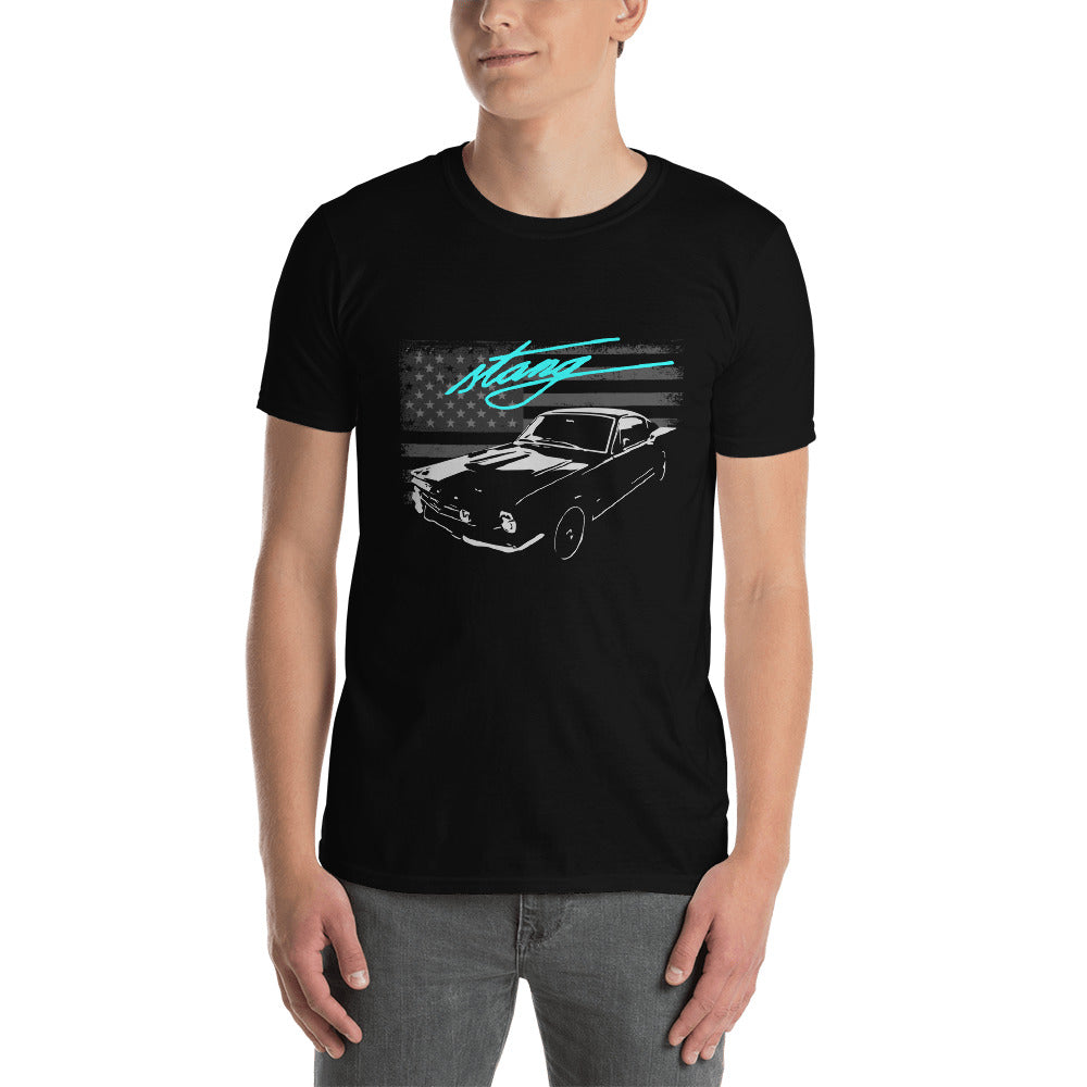 Vintage American Ford Mustang Classic Car Short-Sleeve Unisex T-Shirt