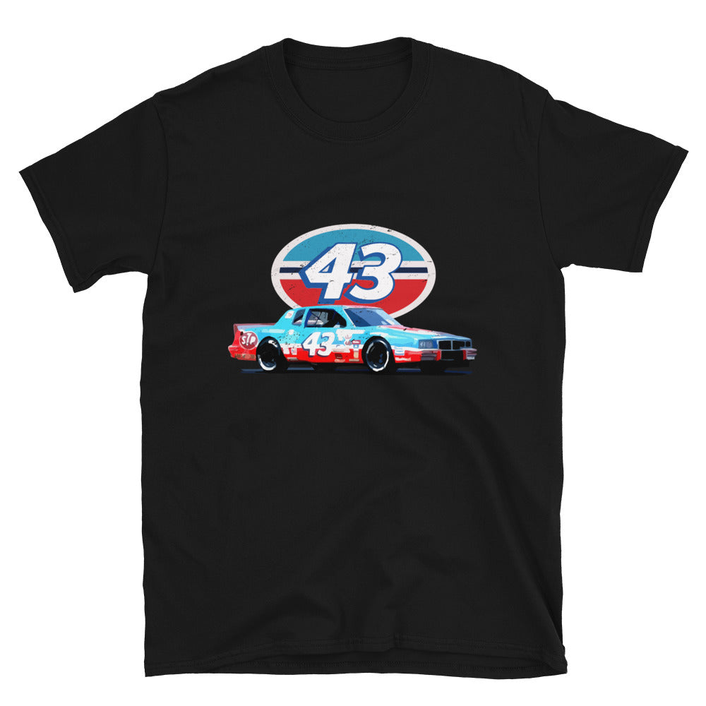 The King 43 Retro Stock Car Racing Short-Sleeve Unisex T-Shirt