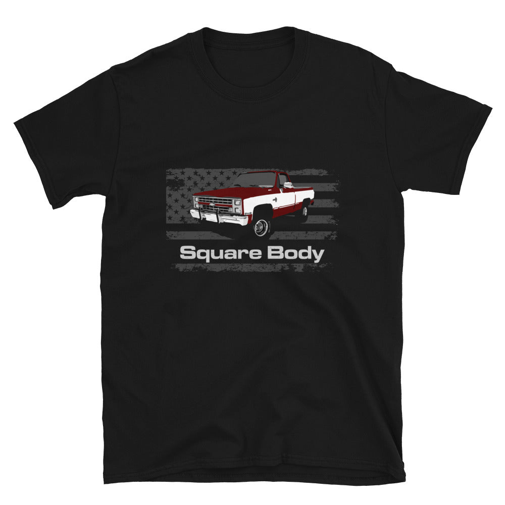 1987 Chevy K10 Silverado Square Body Vintage Pickup Truck T-Shirt