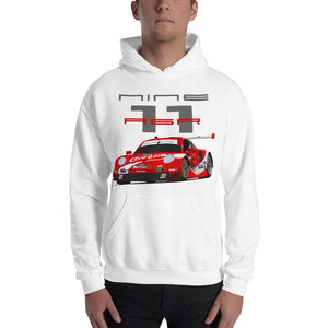 Coke Livery 911 RSR IMSA GTLM Race Car Unisex Hoodie