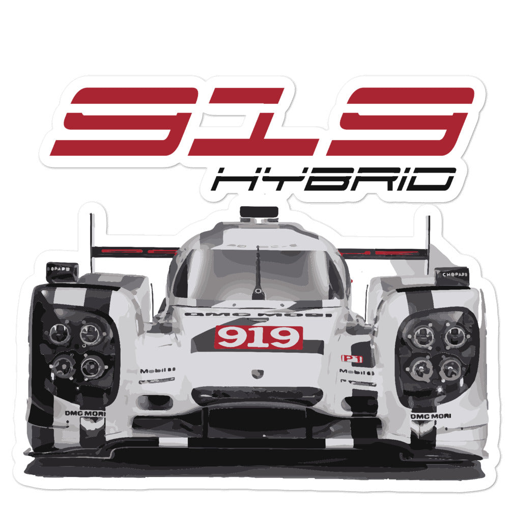 919 Hybrid LMP Winning Race Car Bubble-free sticker