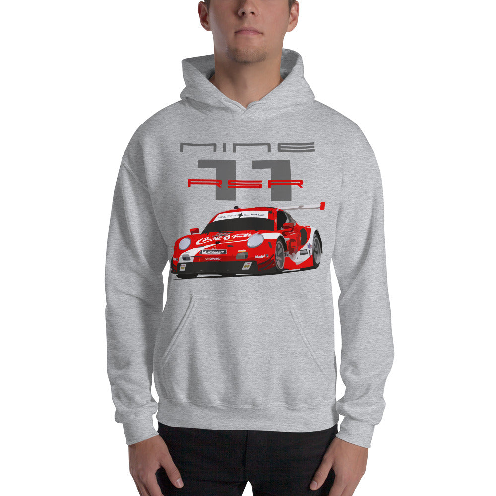 Coke Livery 911 RSR IMSA GTLM Race Car Unisex Hoodie