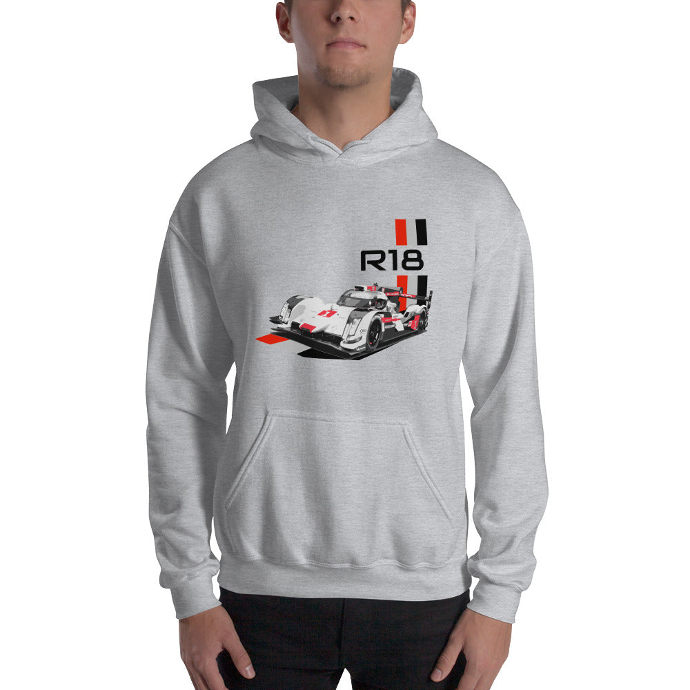 Audi R18 e-tron quattro LMP Race Car Hooded Sweatshirt