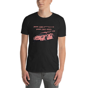 2018 Pink Pig Retro Race Car T-Shirt