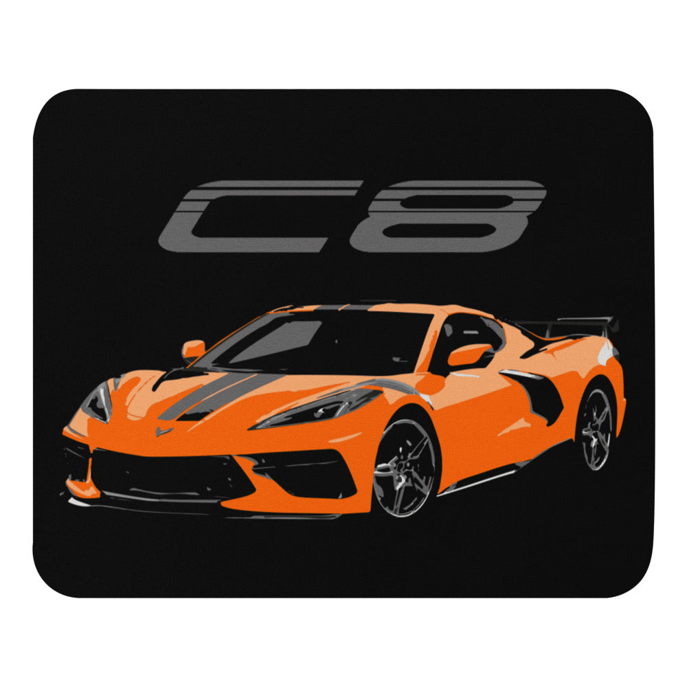 Amplify Orange 2022 Corvette C8 Owner Gift Mouse pad